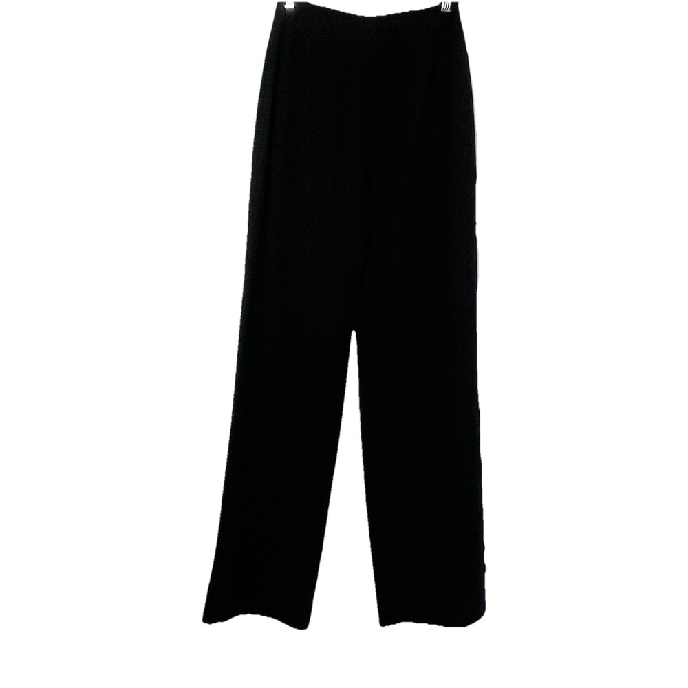 Jesus Del Pozo Black Draped Straight Leg Pants Size 8 Euro 38 Dress‎ Pants Chic - Picture 9 of 11